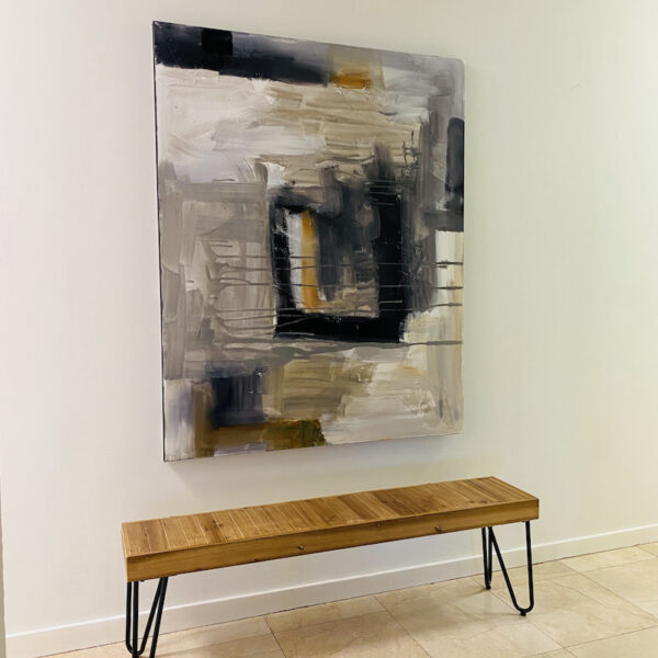 *SOLD* "Water and Sand” Abstract Painting 48″x60″ - Image 2