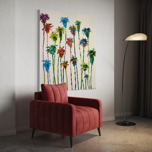 "Eternal Summer" 48"x60" Palm Trees - Image 2