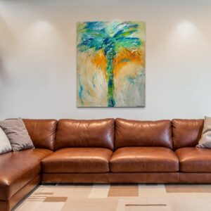 "Palm Whisper" 48"x60" Palm Trees