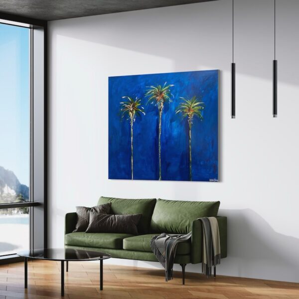 "Radiant Palms" 48"x60" Palm Trees - Image 2