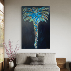 "Palm Shadows at Dusk" 48"x72” Original Hand Painted by Warren Knapp An American Impressionist
