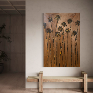 "Sun Kissed Palms" 48"x72” Original Hand Painted by Warren Knapp An American Impressionist